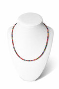 Multi-Colored Jade and Silver Hematite Necklace