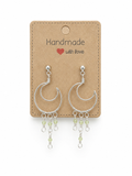 Peridot Moon Earrings