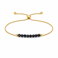 Black Spinel Lariat Bracelet