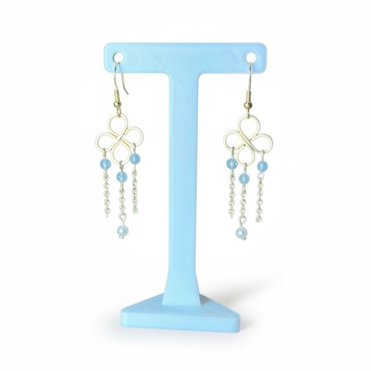 Aquamarine and Shell Pearl Earrings