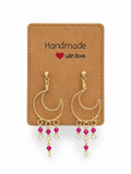 Ruby Moon Earrings