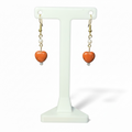 Red Jasper Heart Earrings