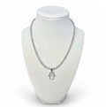 Faceted Labradorite Necklace with Hamsa Pendant