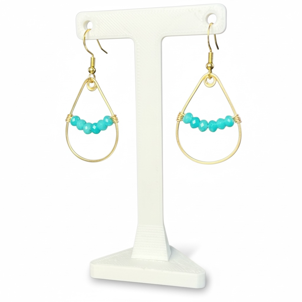 Teal Jade Earrings