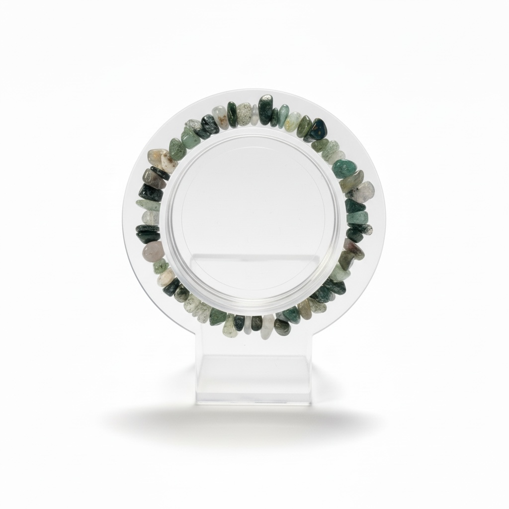 Moss Agate Chip Jewelry Set