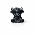 Obsidian Highland Cow Carving