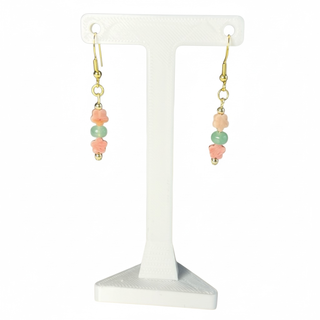 Rhodonite and Green Aventurine Earrings