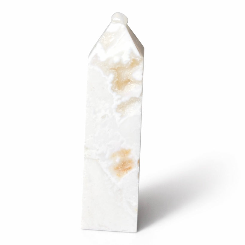 Flower Agate Druzy Tower