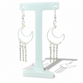Smoky Quartz Moon Earrings