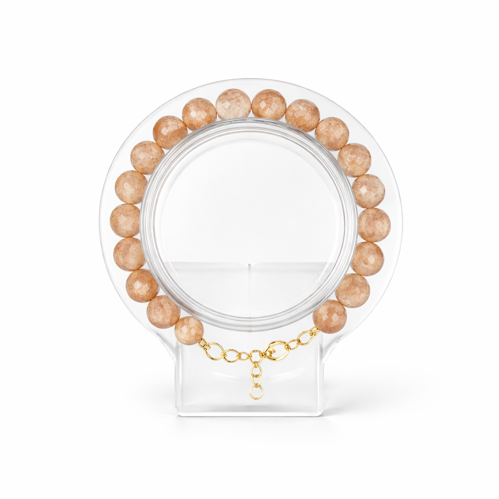 Faceted Peach Moonstone Set
