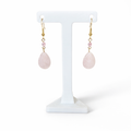 Rose Quartz Teardrop Earrings