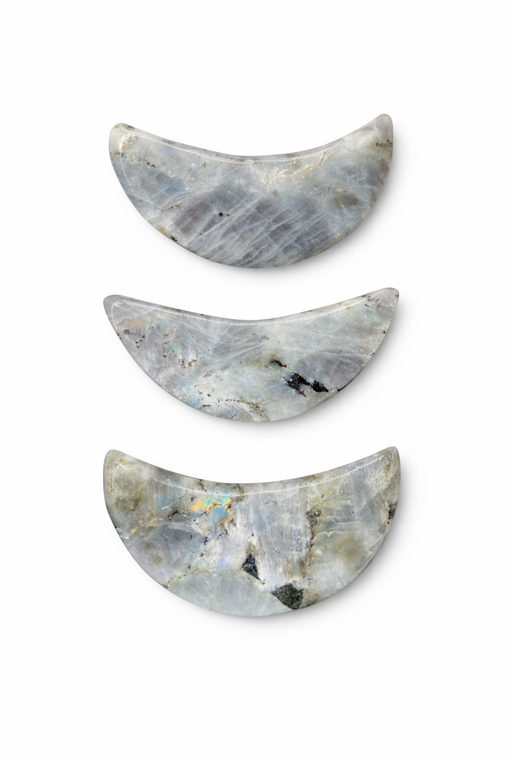 Labradorite Crescent Moon Carvings