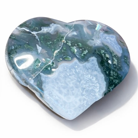 Moss Agate Hearts