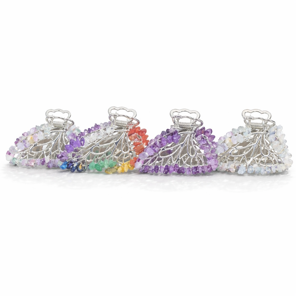 Crystal Butterfly Hair Clips