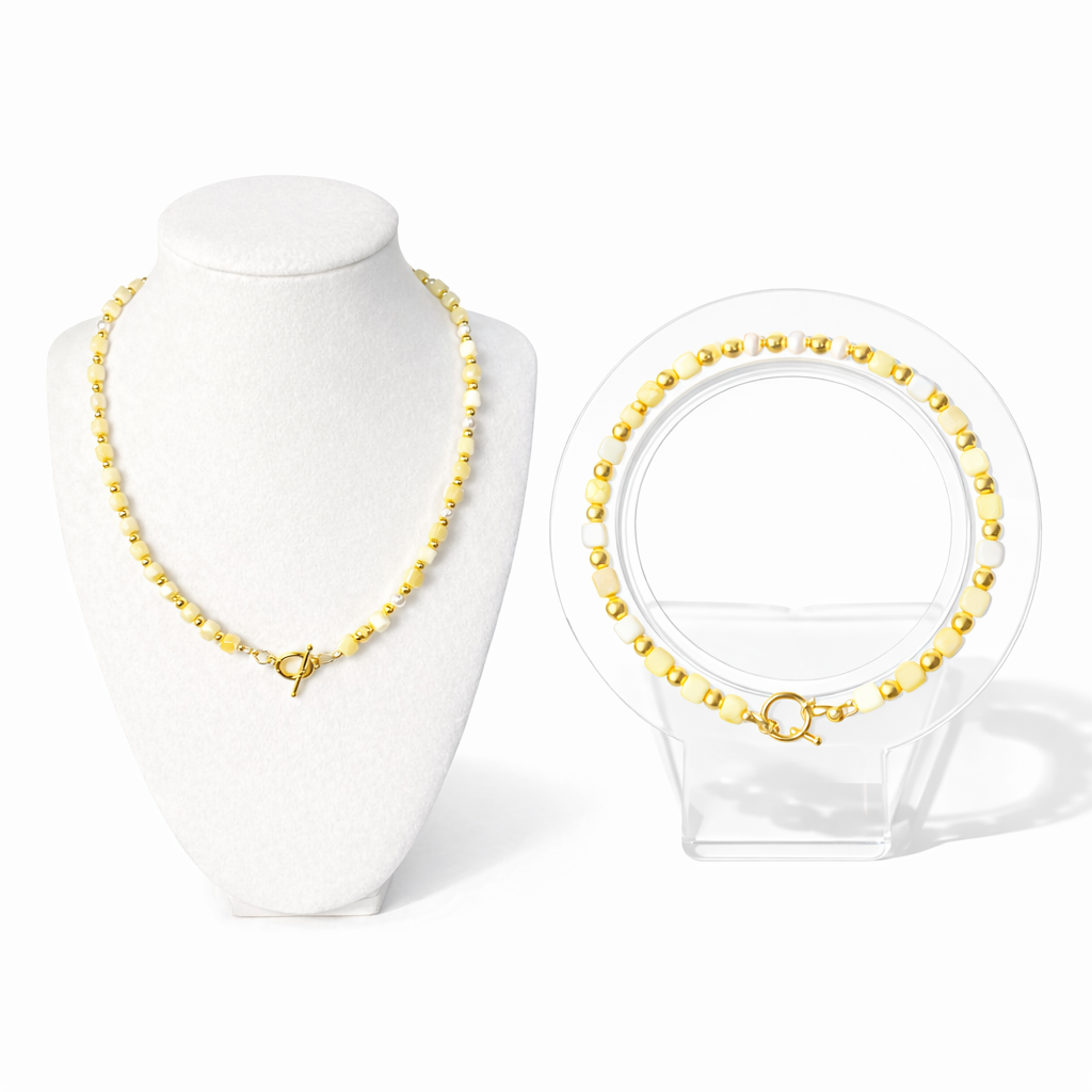 Yellow Jade Jewelry Set