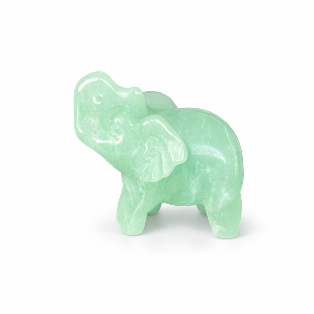 Crystal Elephant Carvings