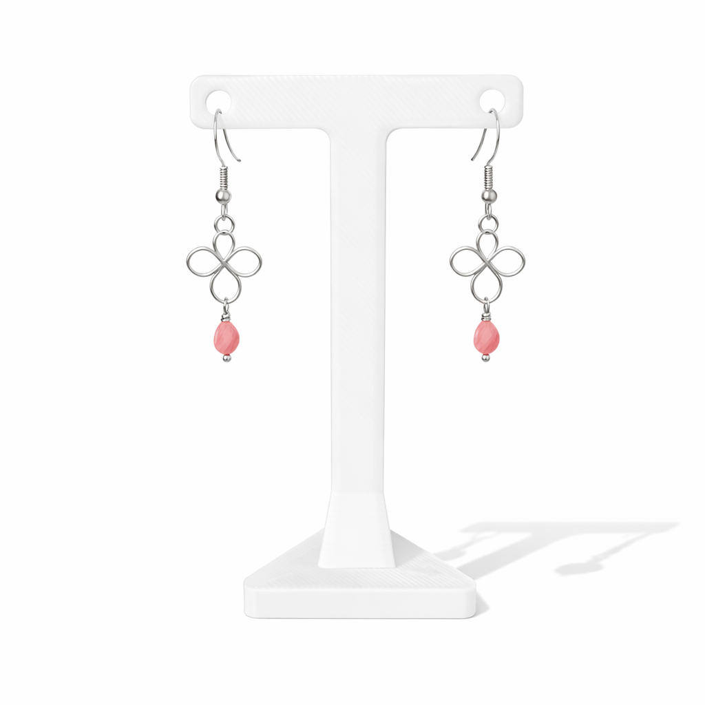 Rhodonite Teardrop Earrings
