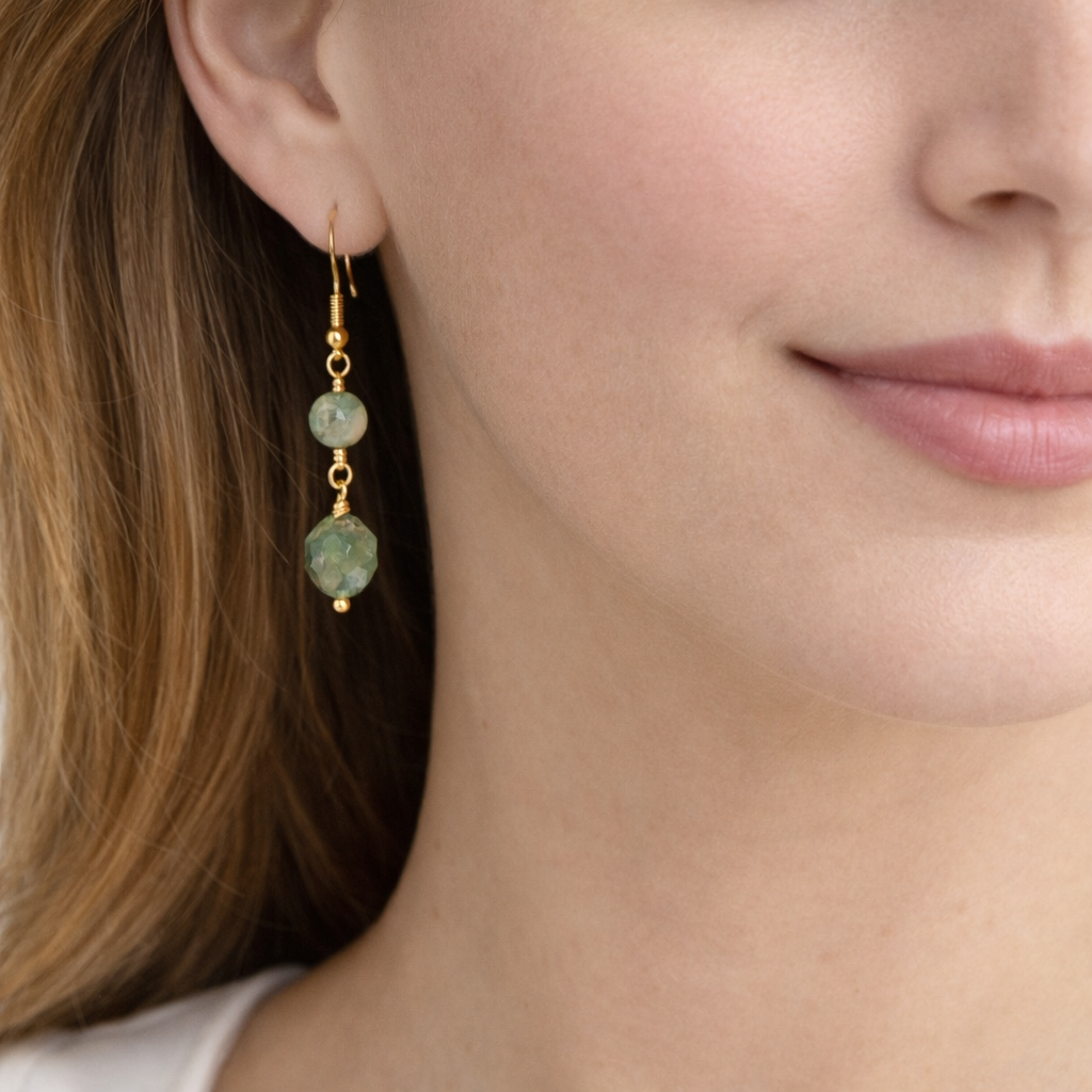 Moss Agate Earrings