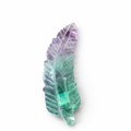 Rainbow Fluorite Feather Carving