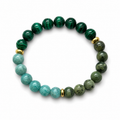 Malachite, Jade, and Amazonite Bracelet