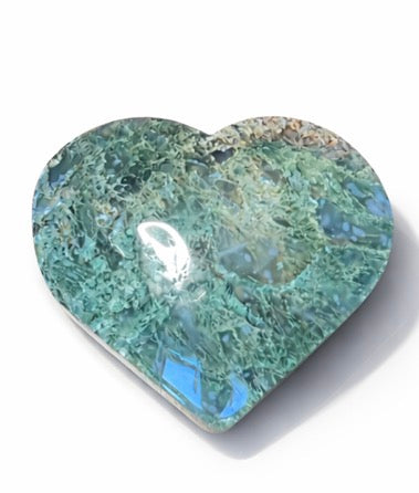 Moss Agate Hearts