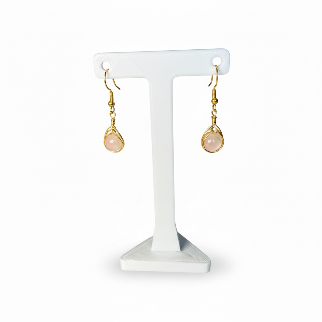 Wire Wrapped Gemstone Earrings