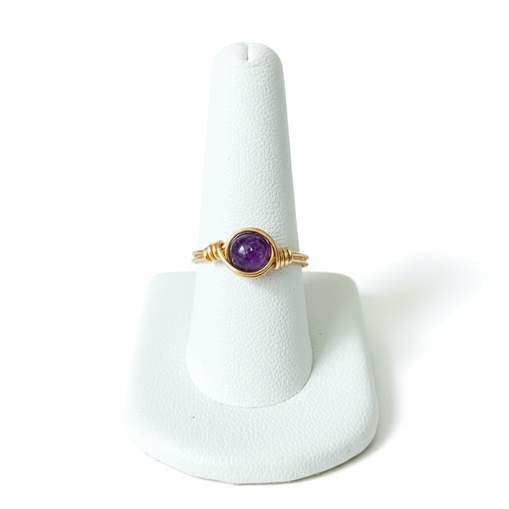 Wire Wrapped Gemstone Rings