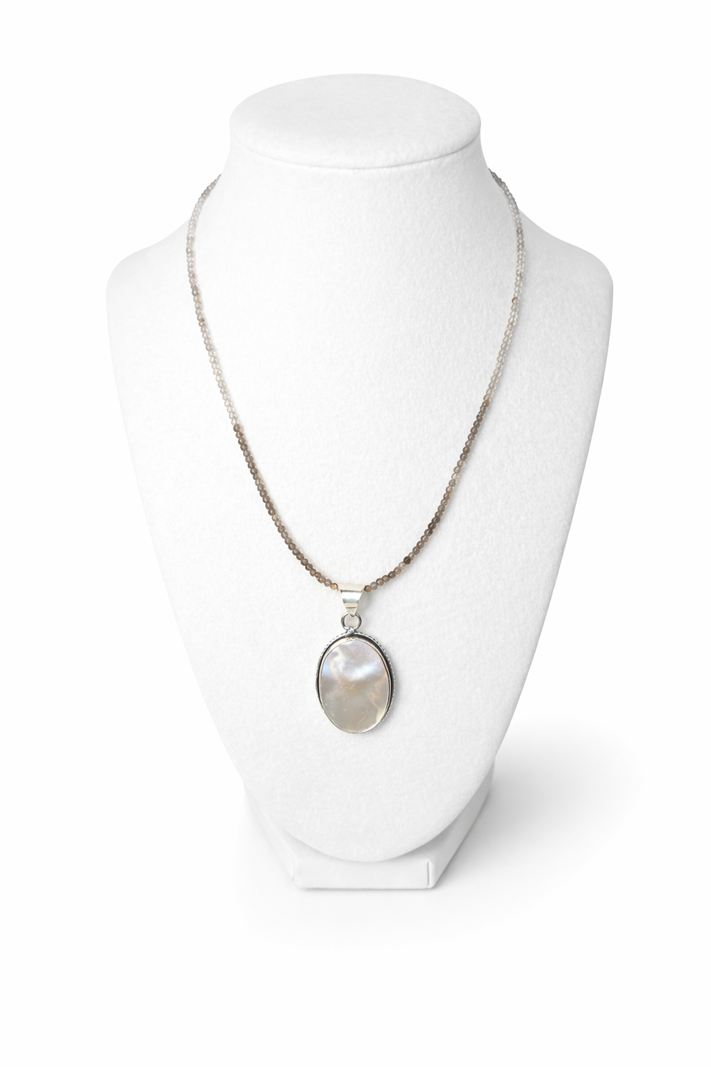 Faceted Gradient Smoky Quartz Necklace with Pendant