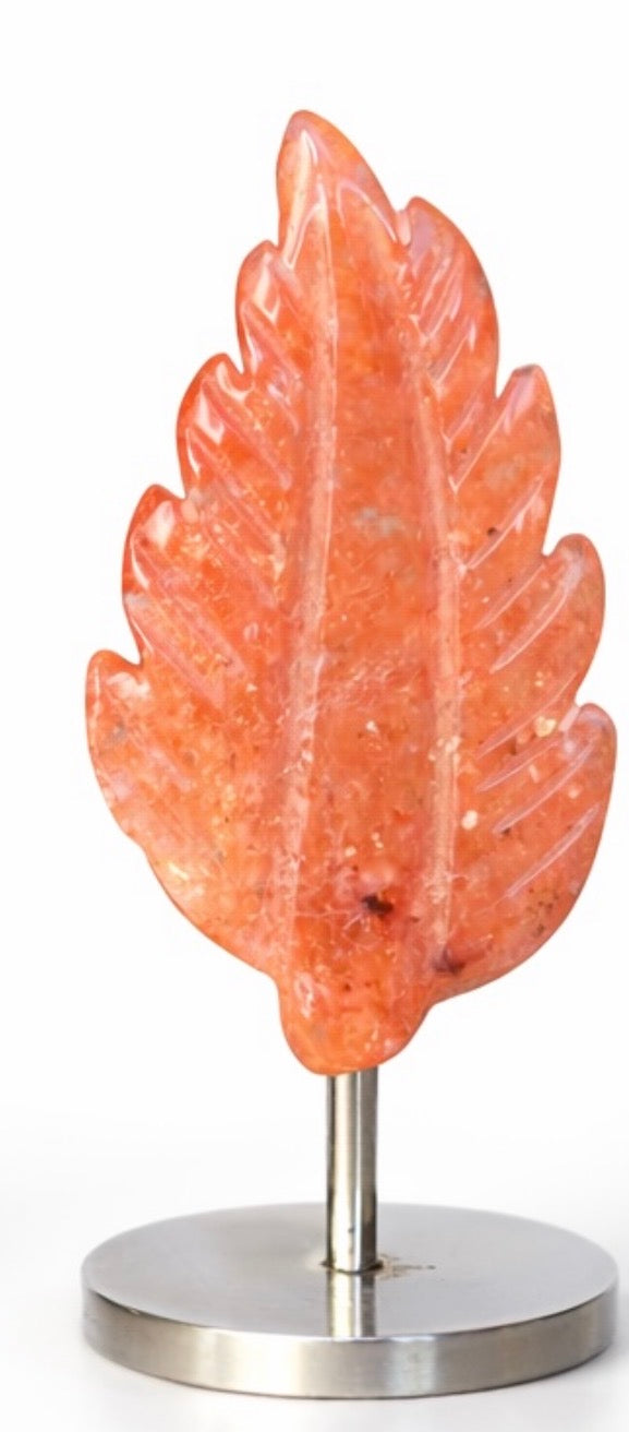 Carved Gemstone Feathers