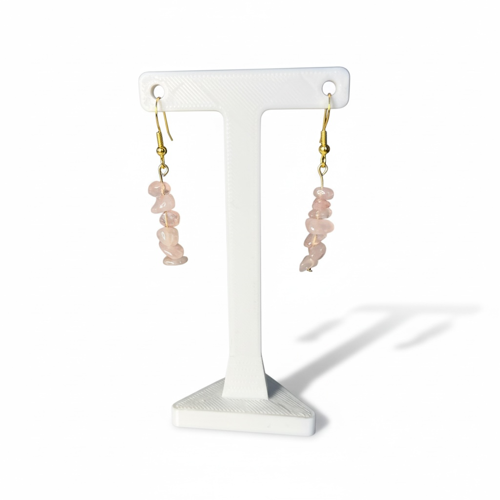 Rose Quartz Chip Jewelry Set
