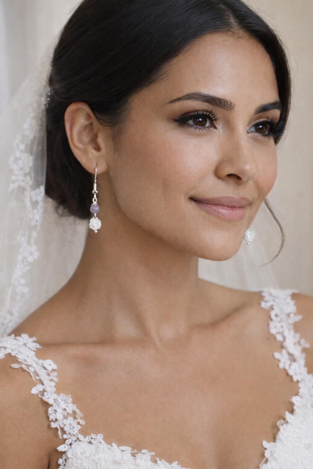 MOP Rose Earrings