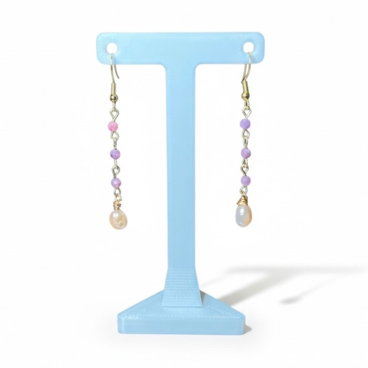 Ruby and Freshwater Pearl Earrings