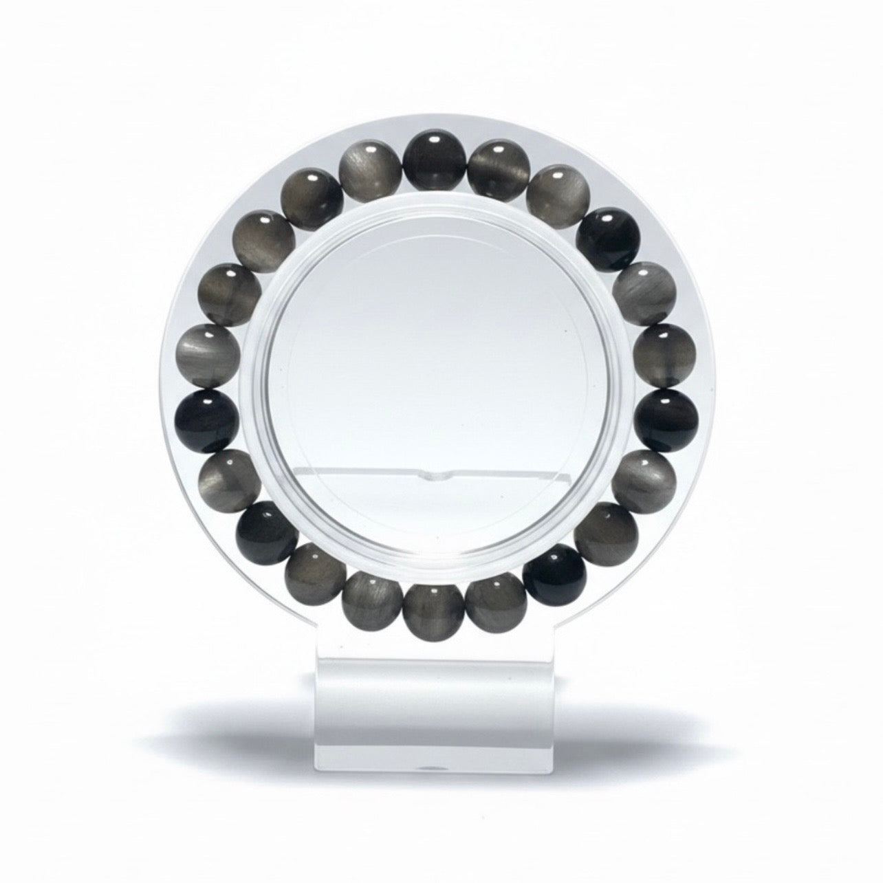 Silver Sheen Obsidian Bracelet