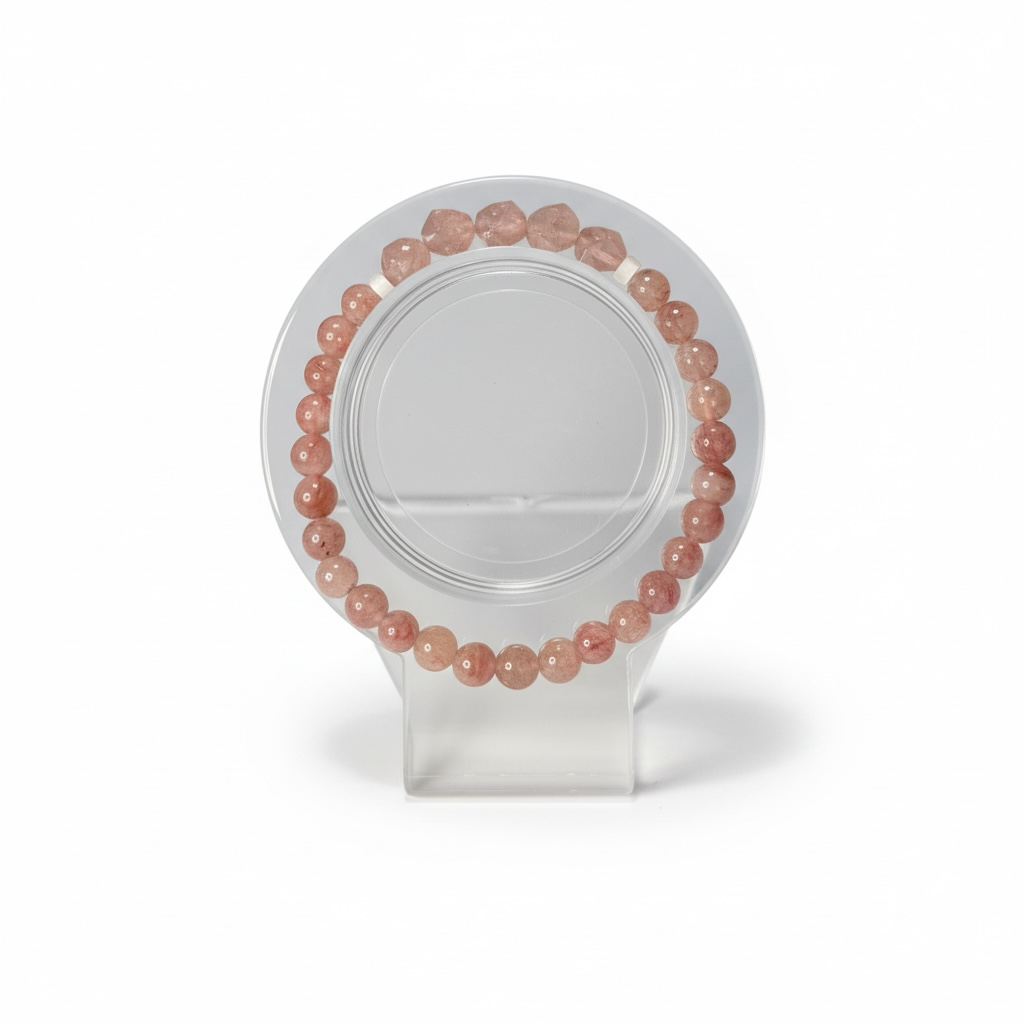 Strawberry Quartz and MOP Bracelet