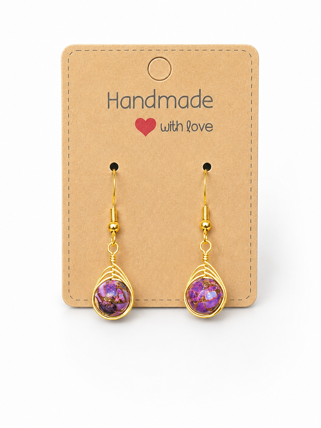 Purple Impression Jasper Earrings