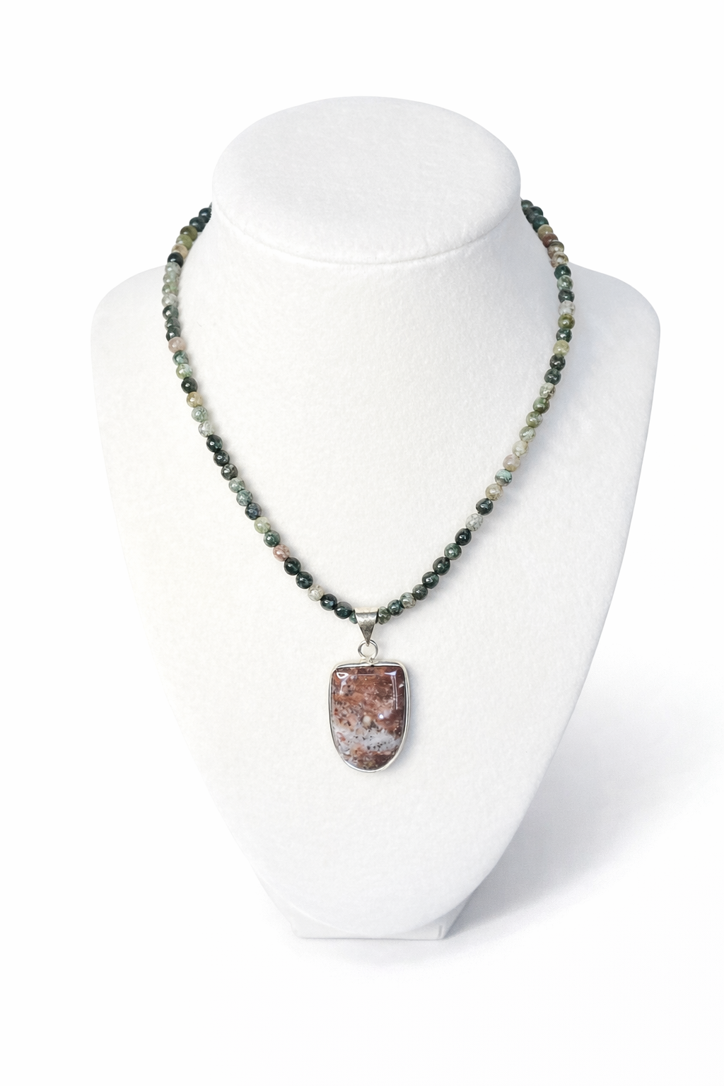 Indian Agate Necklace with Pendant
