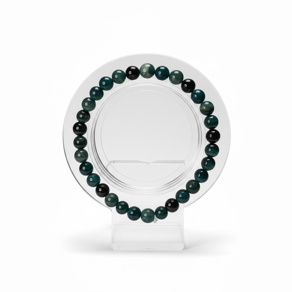 Blue Tiger’s Eye and Black Onyx Bracelet