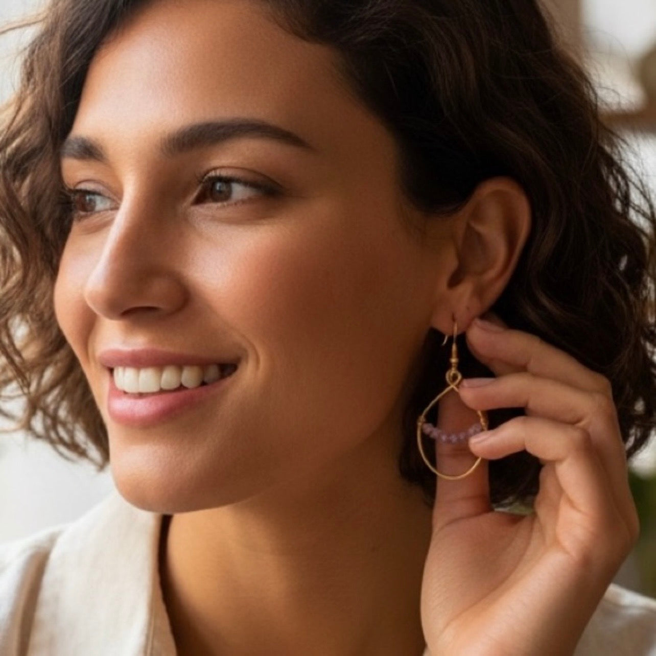 Purple Jade Earrings