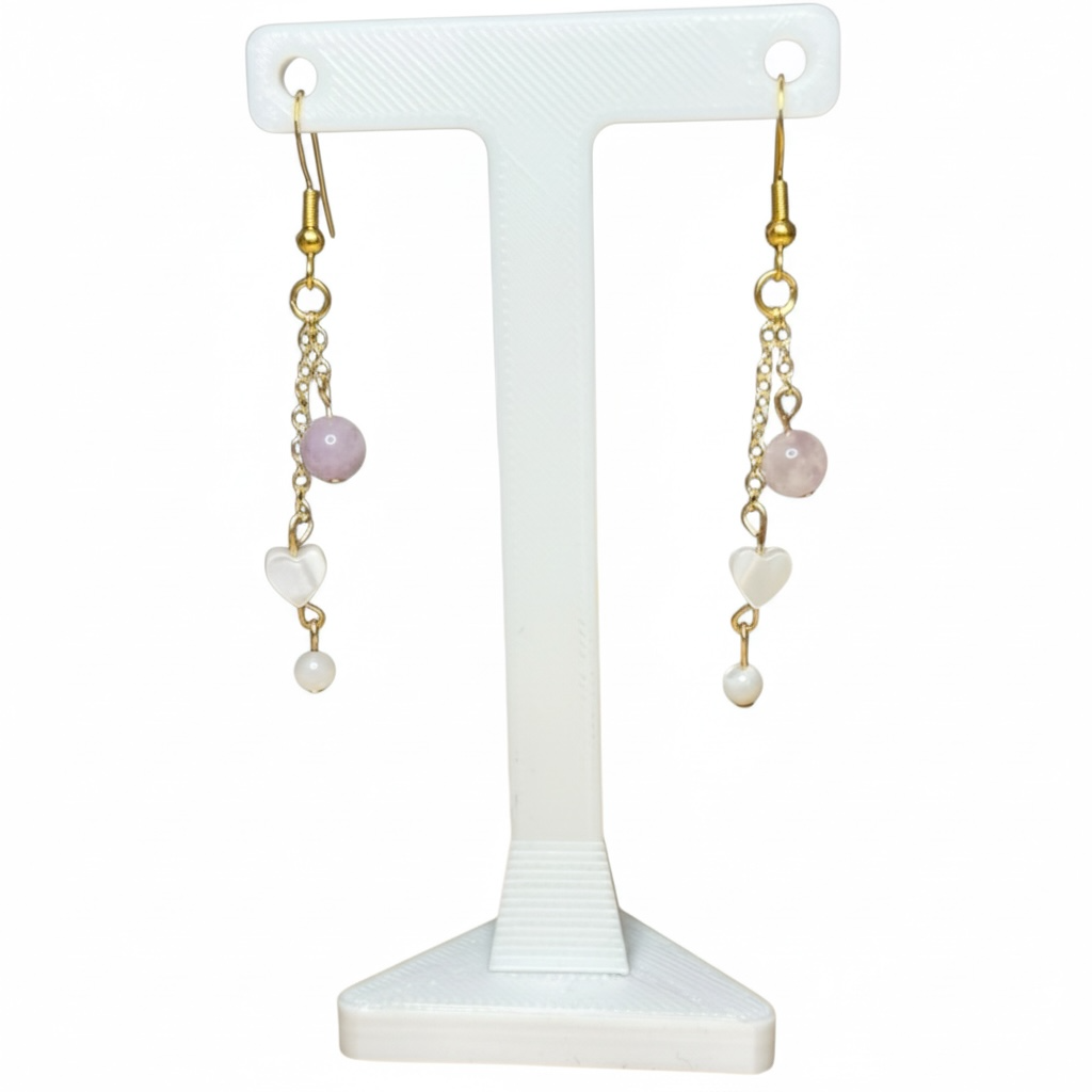 MOP and Lavender Jade Earrings