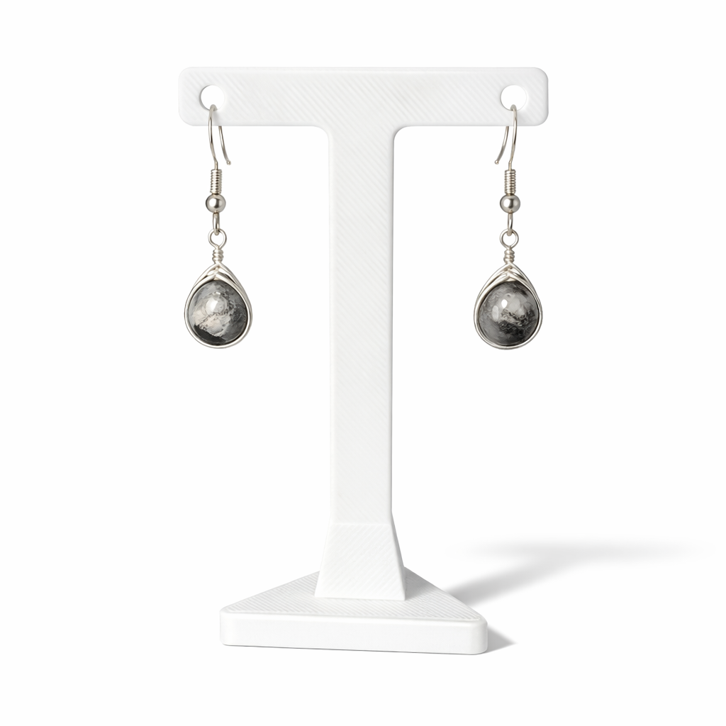 Wire Wrapped Gemstone Earrings
