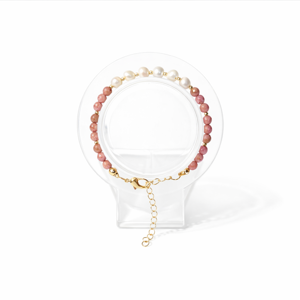 Rhodonite and Freshwater Pearl Set