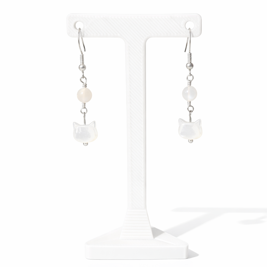 MOP Kitty Earrings