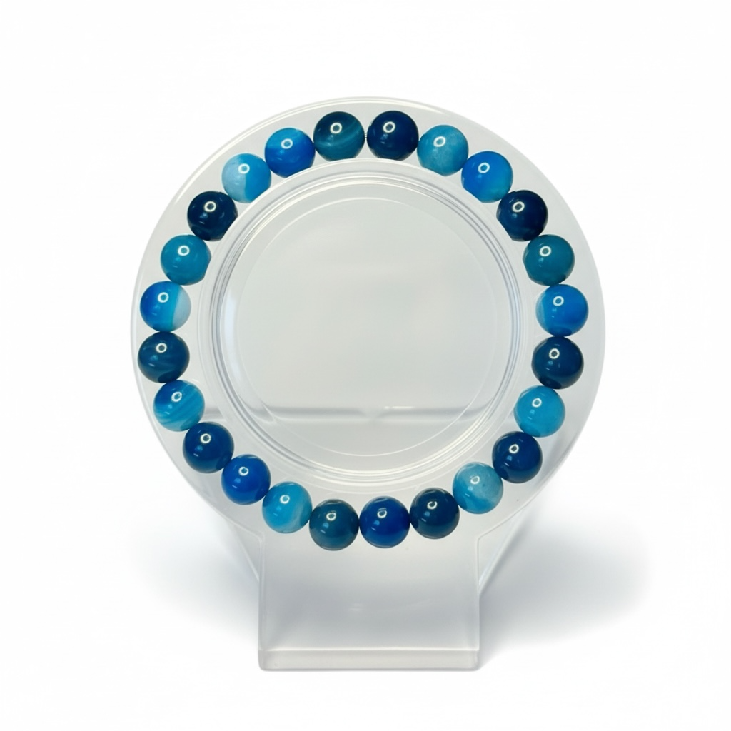 Blue Banded Agate Bracelet