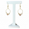 MOP and Strawberry Quartz Earrings