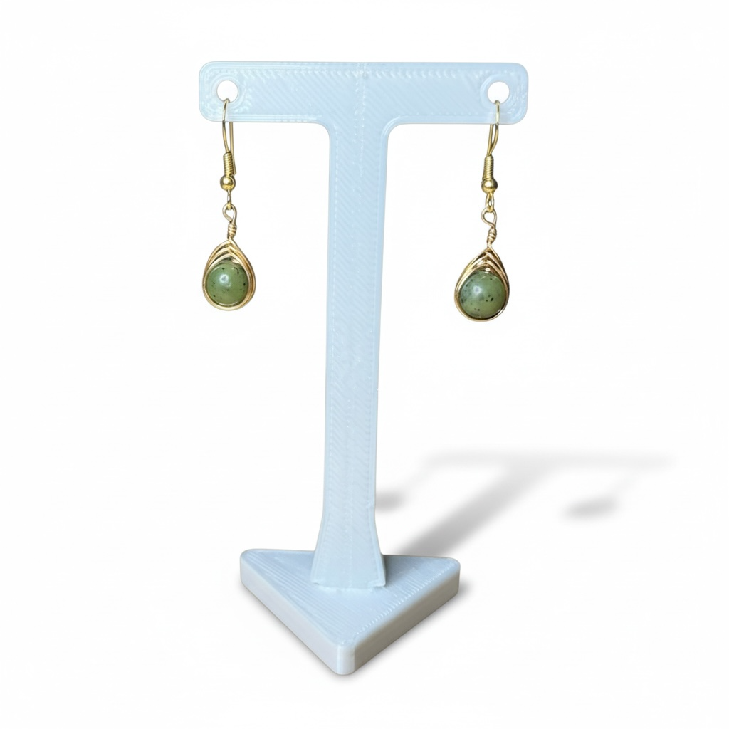 Wire Wrapped Gemstone Earrings