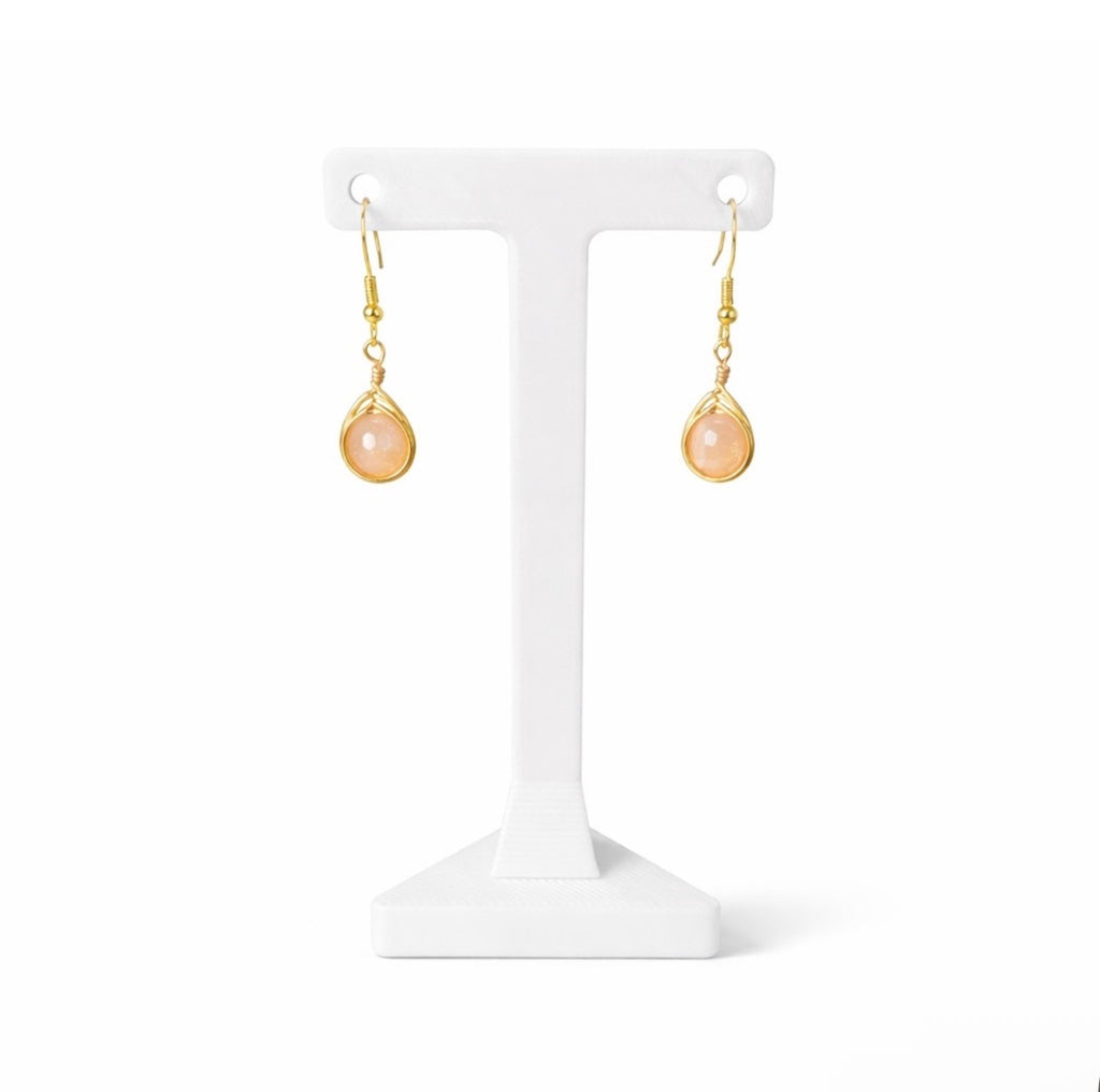 Faceted Peach Moonstone Set