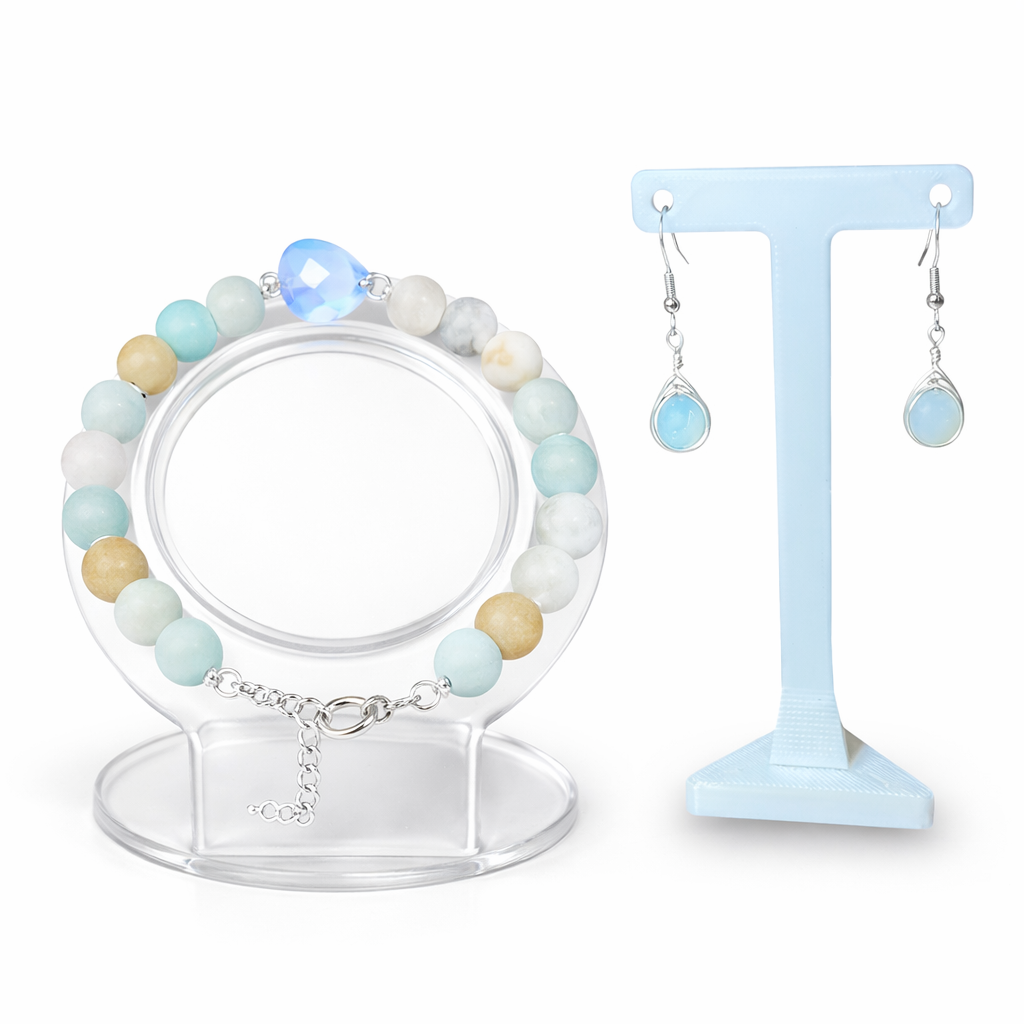Matte Flower Amazonite Set