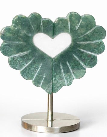 Carved Gemstone Hearts