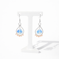 Opalite and Peach Moonstone Earrings