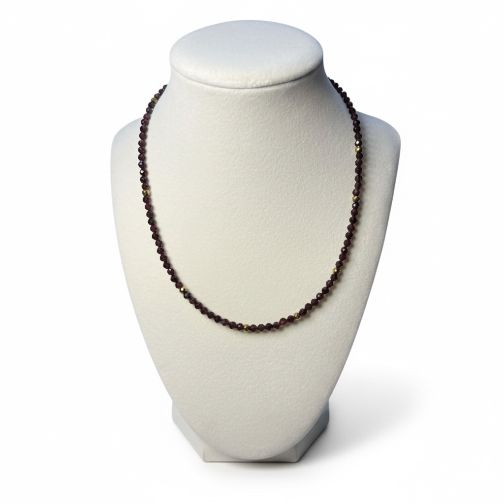 Faceted Garnet Necklace